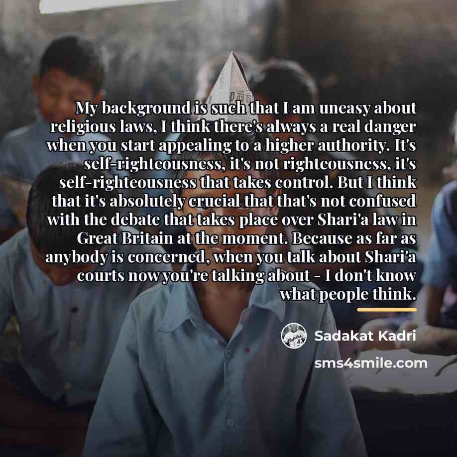 “My background is such that I am uneasy about religious…” quote by Sadakat Kadri