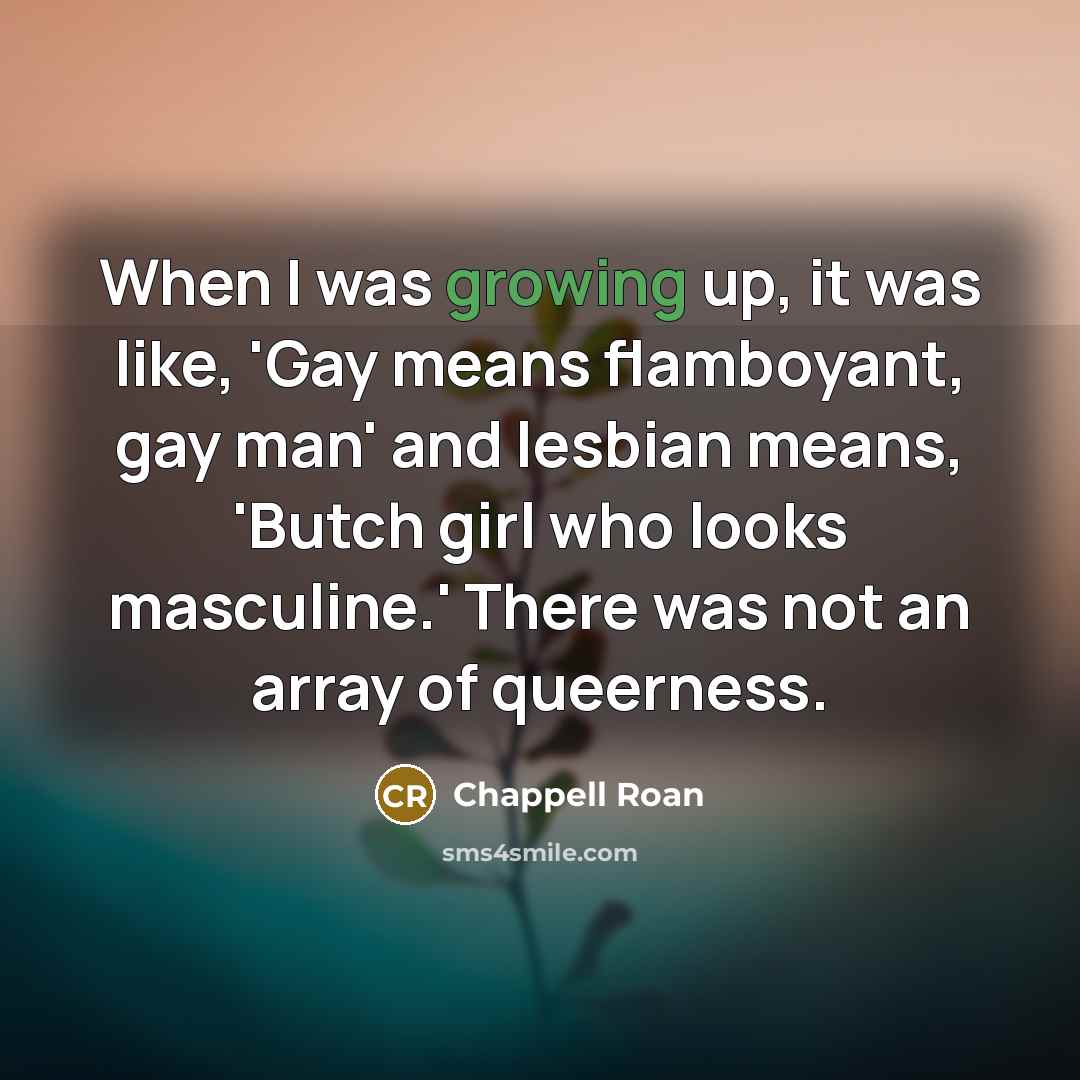 “When I was growing up, it was like, 'Gay means…” quote by Chappell Roan