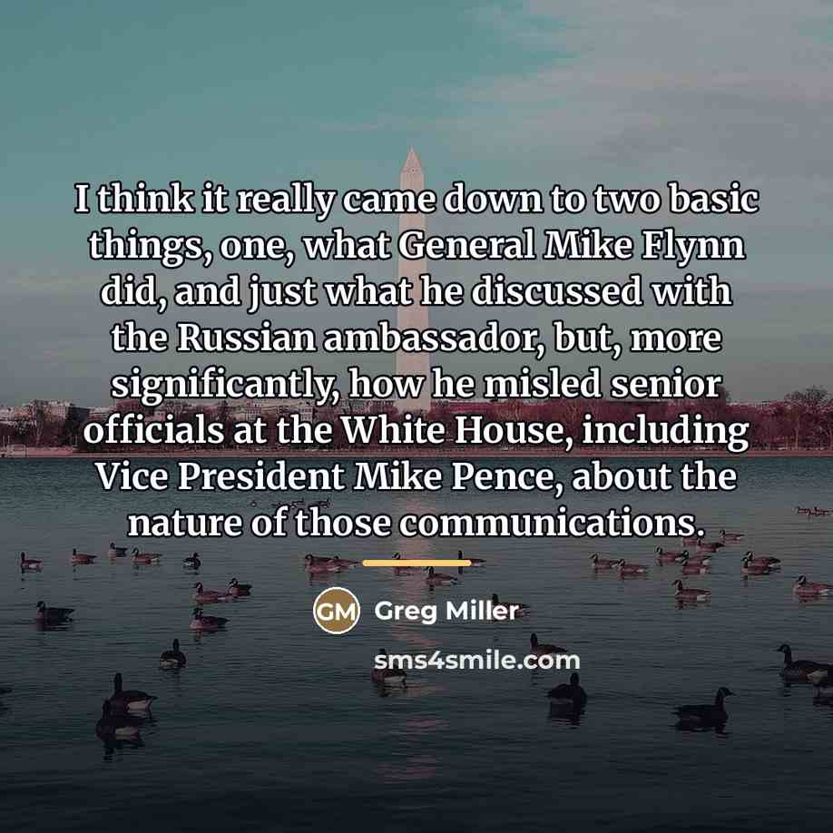 “I think it really came down to two basic things,…” quote by Greg Miller