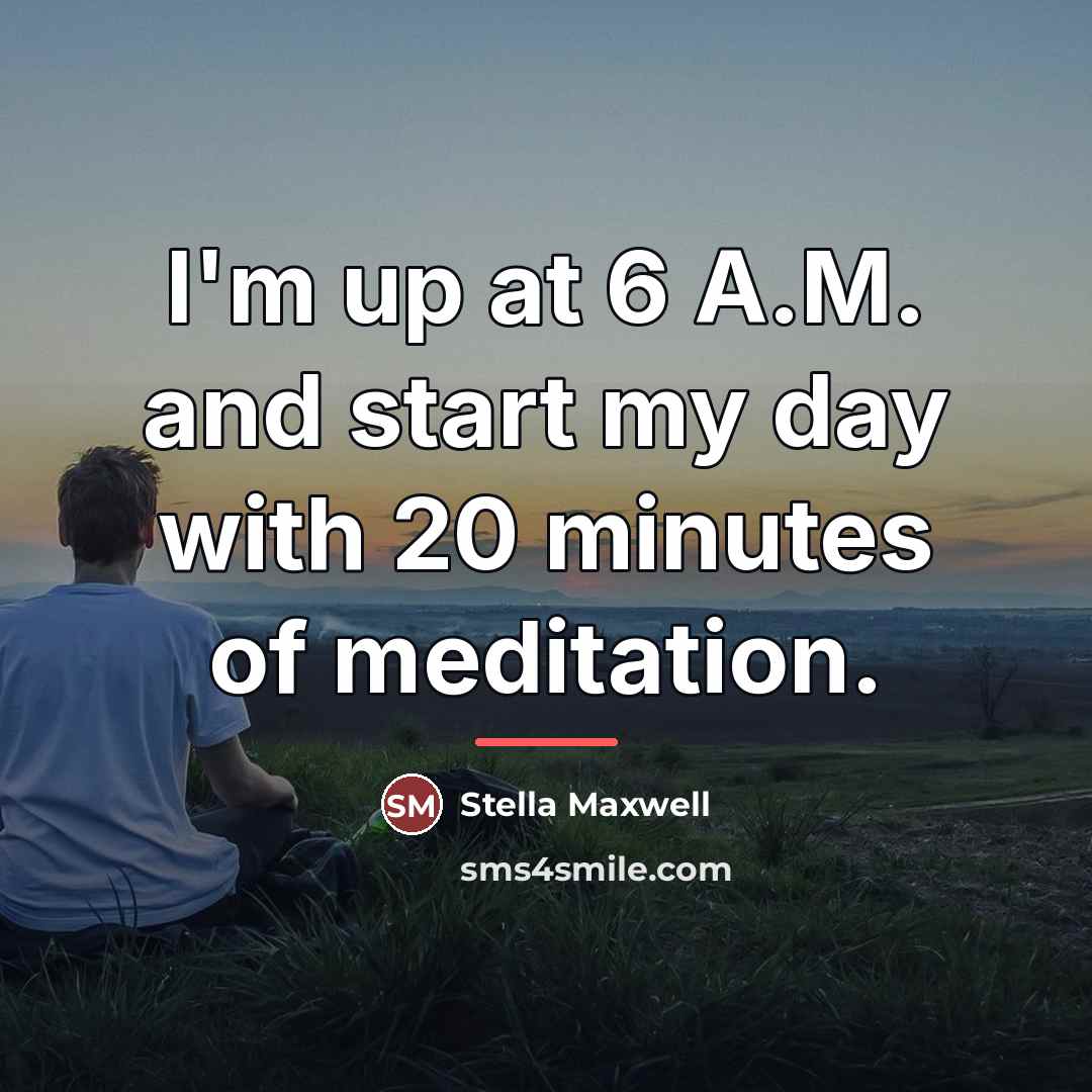 “I'm up at 6 A.M. and start my day with…” quote by Stella Maxwell