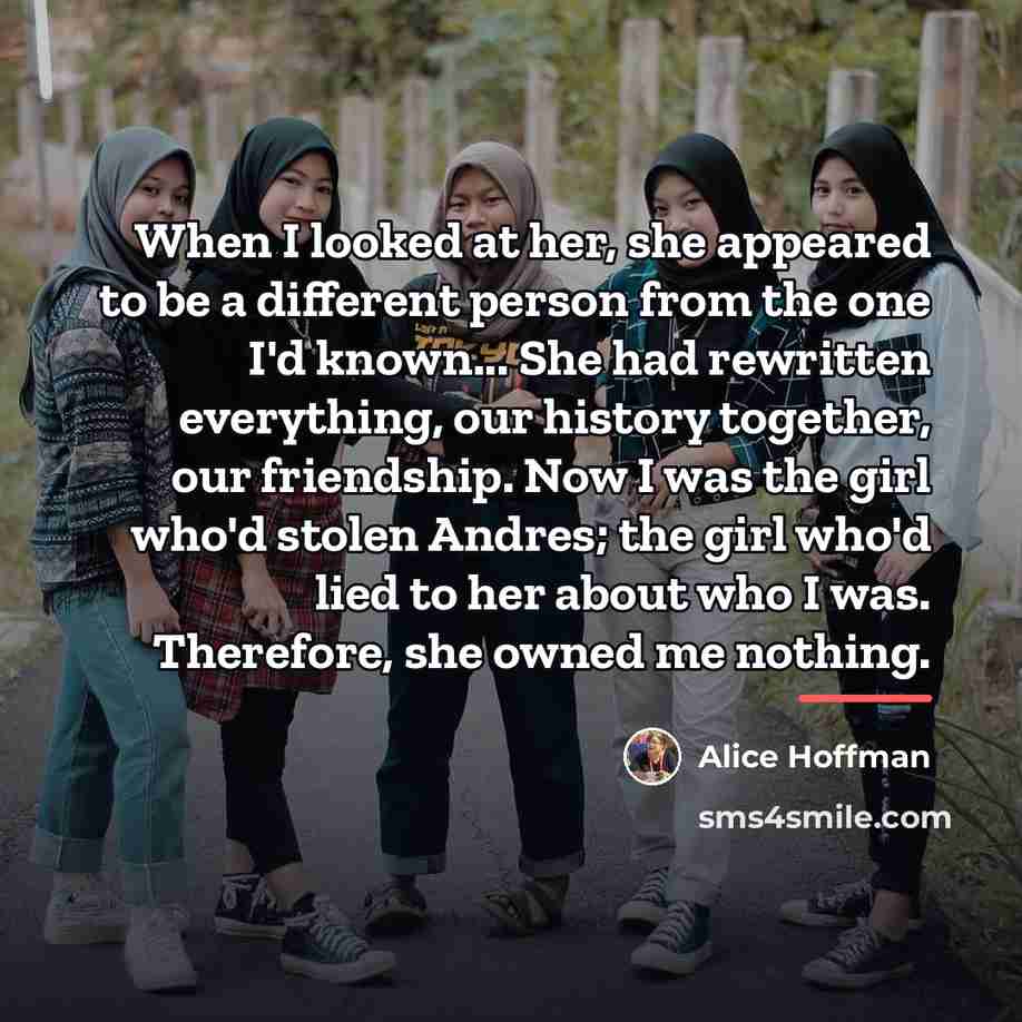 “When I looked at her, she appeared to be a…” quote by Alice Hoffman