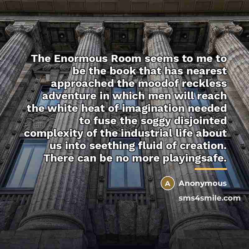 “The Enormous Room seems to me to be the book…” quote by Anonymous