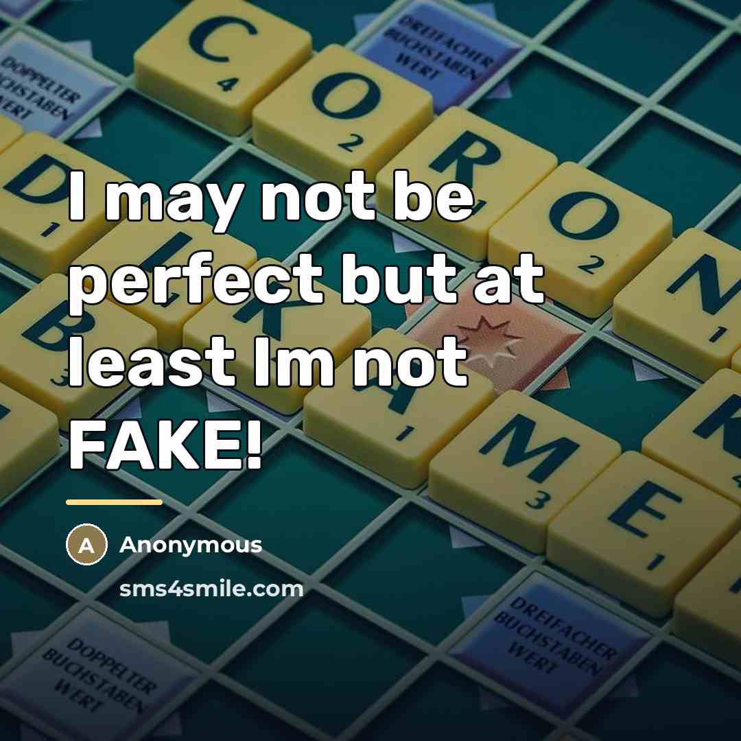 “I may not be perfect but at least Im not…” quote by Anonymous