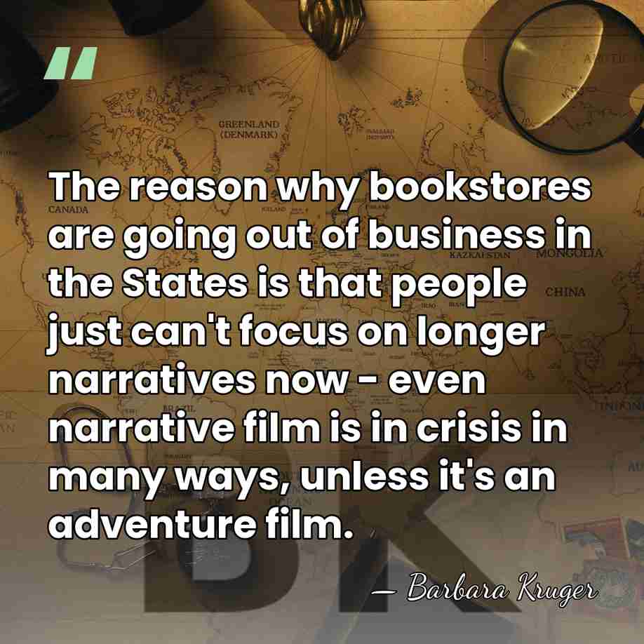 The reason why bookstores are going out of business in the States&hellip; - Barbara Kruger
