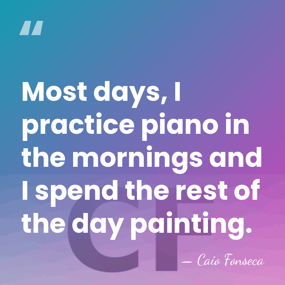 Most days, I practice piano in the mornings and I spend the&hellip; - Caio Fonseca
