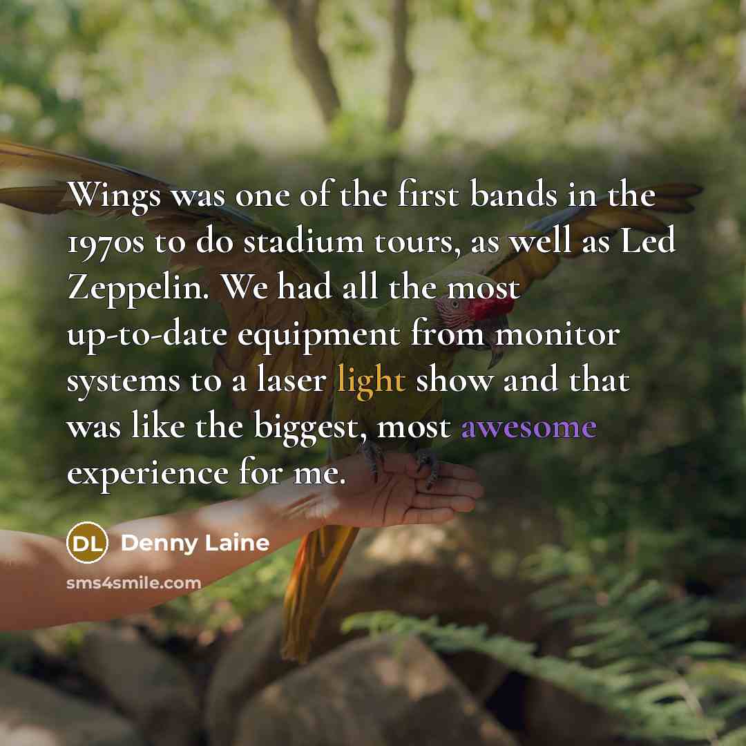 “Wings was one of the first bands in the 1970s…” quote by Denny Laine