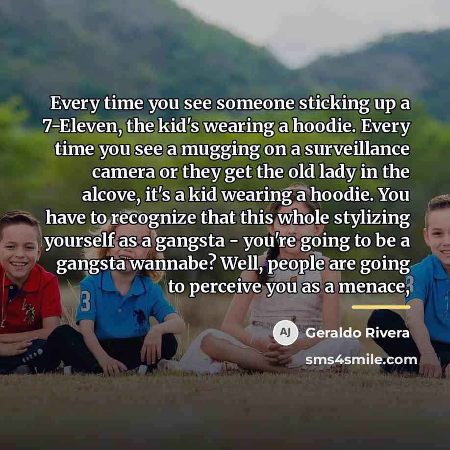 “Every time you see someone sticking up a 7-Eleven, the…” quote by Geraldo Rivera