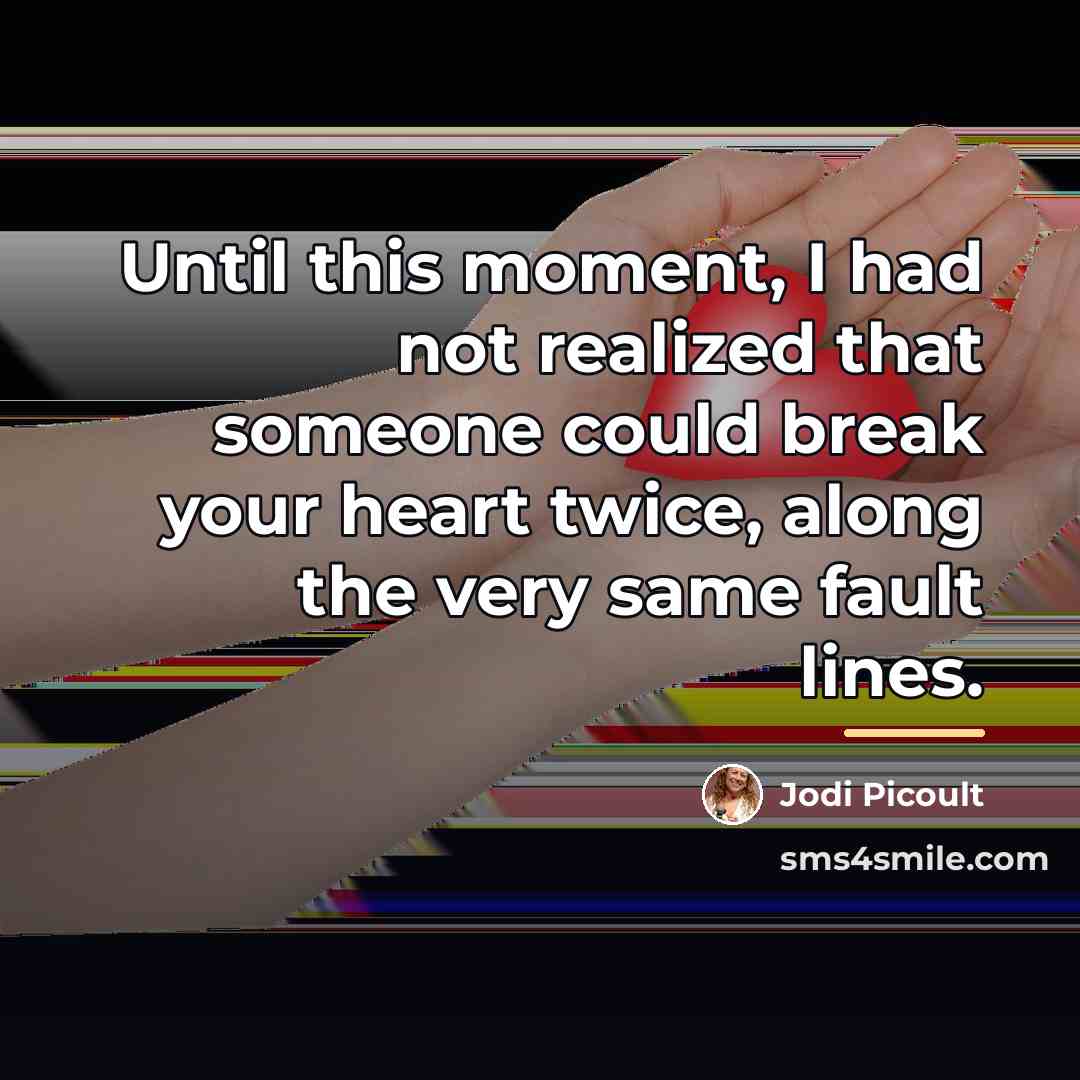 “Until this moment, I had not realized that someone could…” quote by Jodi Picoult