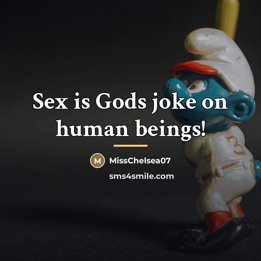 “Sex is Gods joke on human beings!…” quote by MissChelsea07