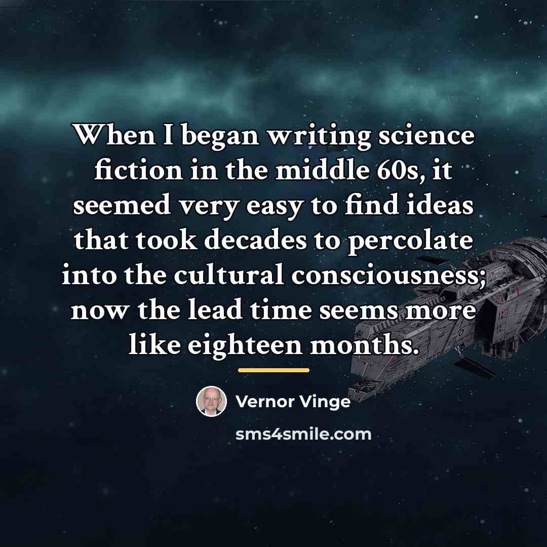 “When I began writing science fiction in the middle 60s,…” quote by Vernor Vinge