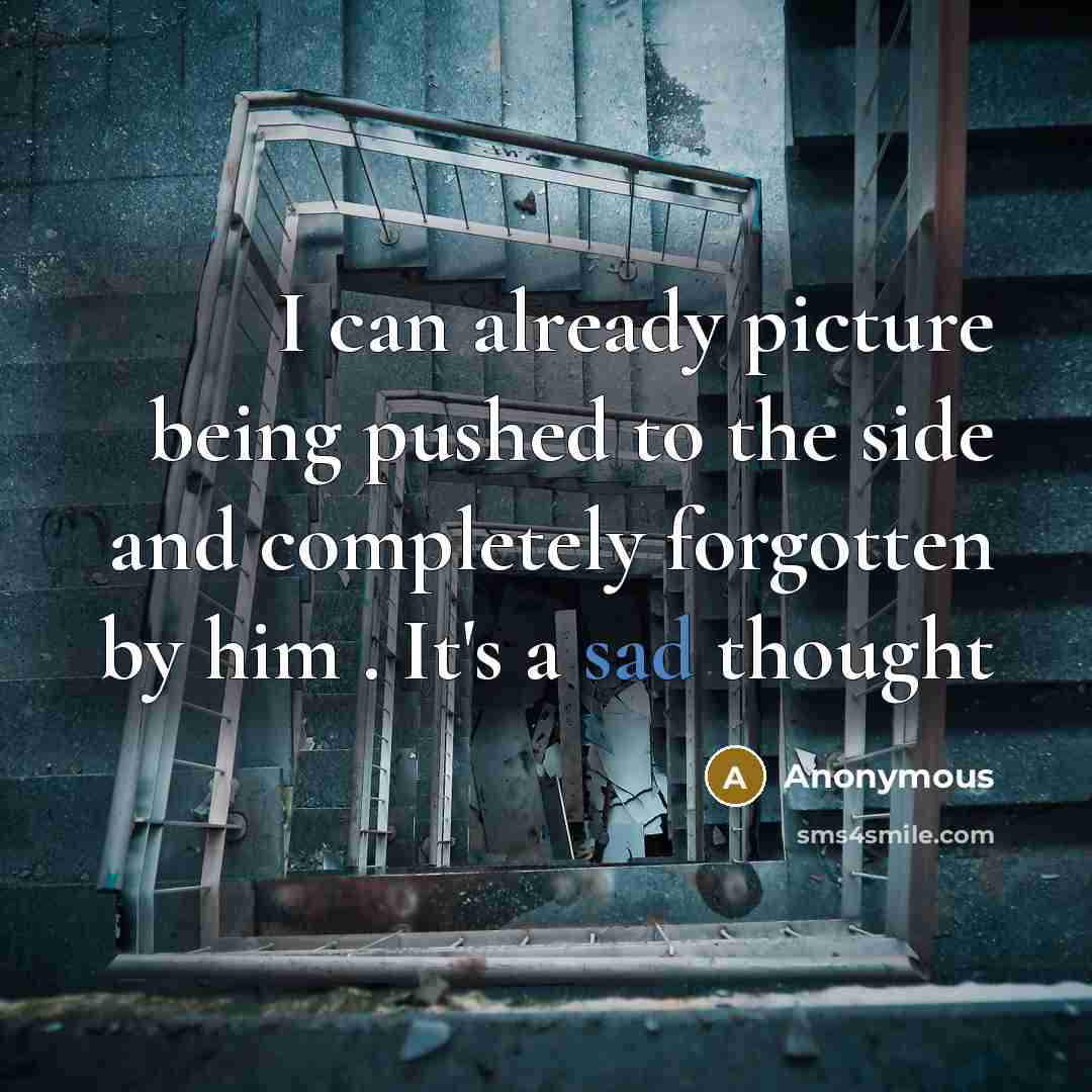 “I can already picture being pushed to the side and…” quote by Anonymous