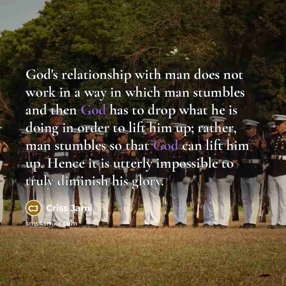 “God's relationship with man does not work in a way…” quote by Criss Jami