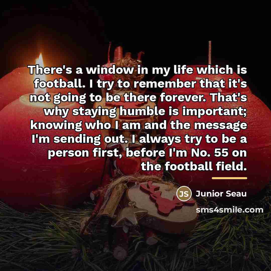 “There's a window in my life which is football. I…” quote by Junior Seau