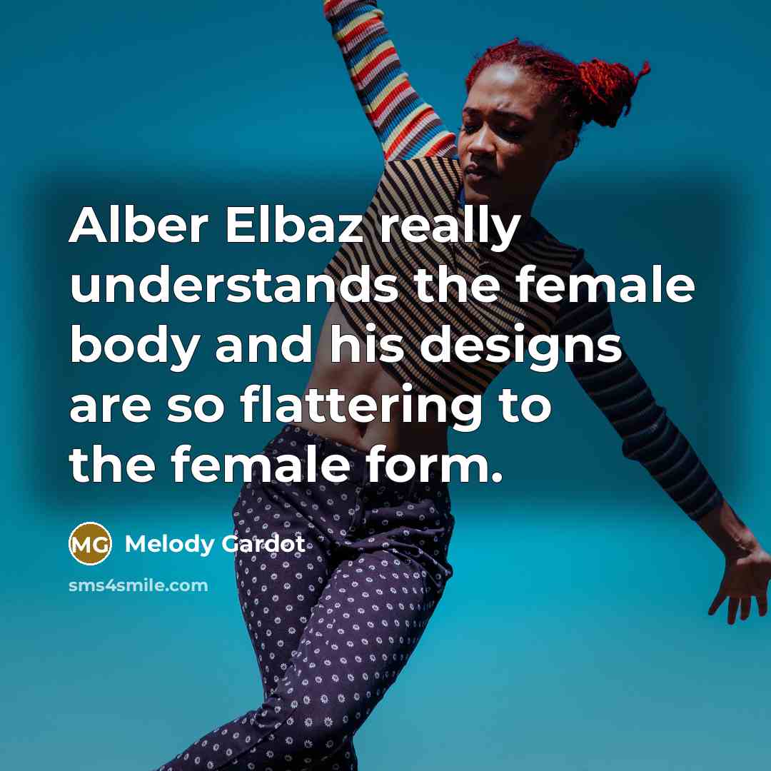 “Alber Elbaz really understands the female body and his designs…” quote by Melody Gardot