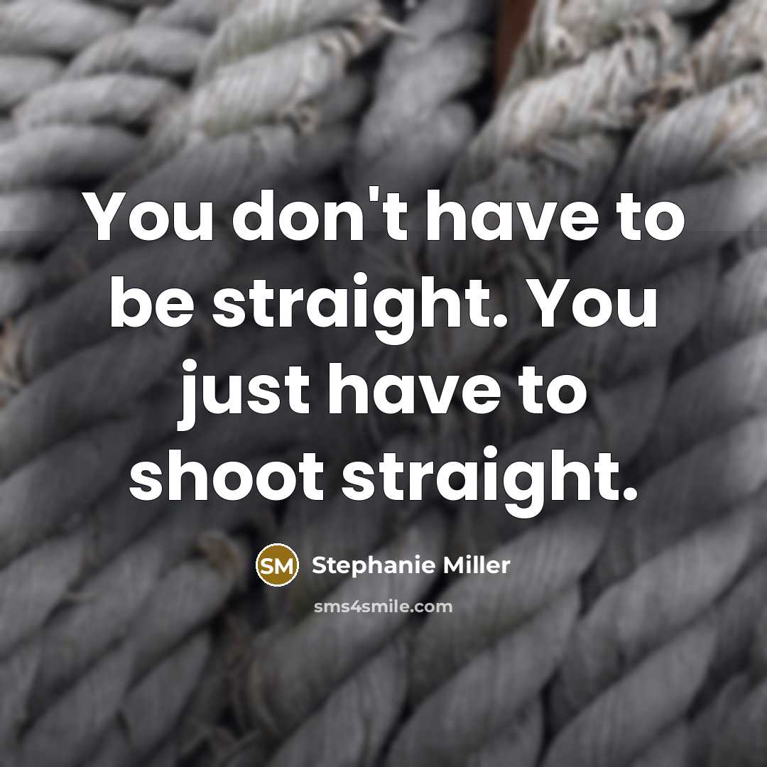 “You don't have to be straight. You just have to…” quote by Stephanie Miller