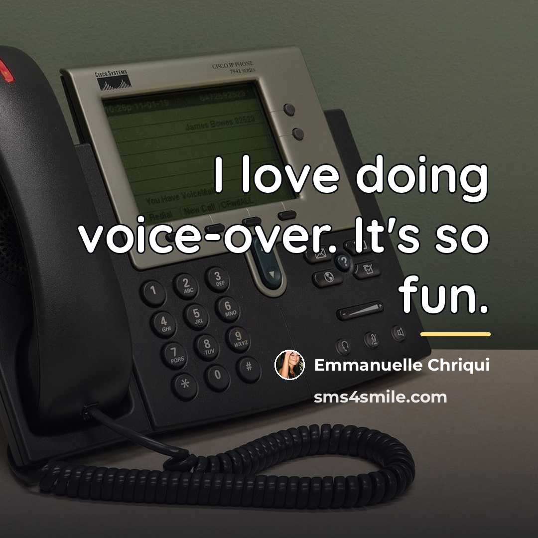 “I love doing voice-over. It's so fun.…” quote by Emmanuelle Chriqui