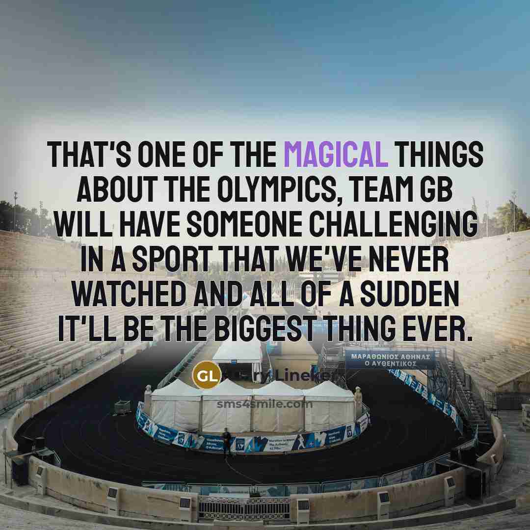 “That's one of the magical things about the Olympics, Team…” quote by Gary Lineker