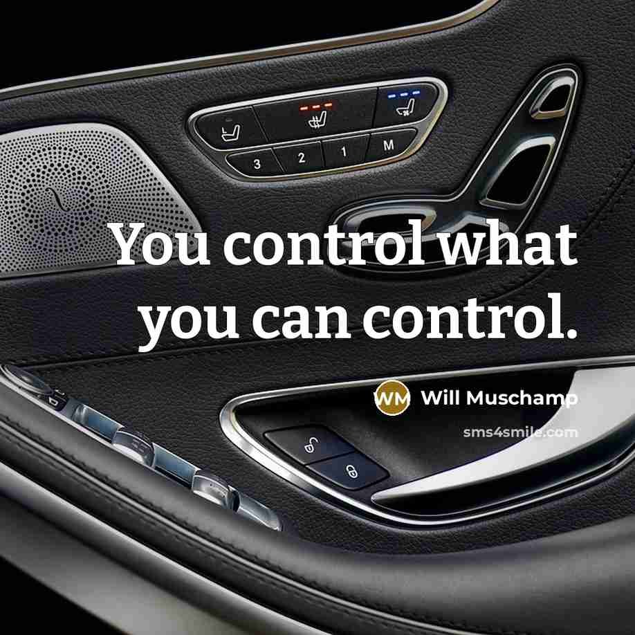 “You control what you can control.…” quote by Will Muschamp