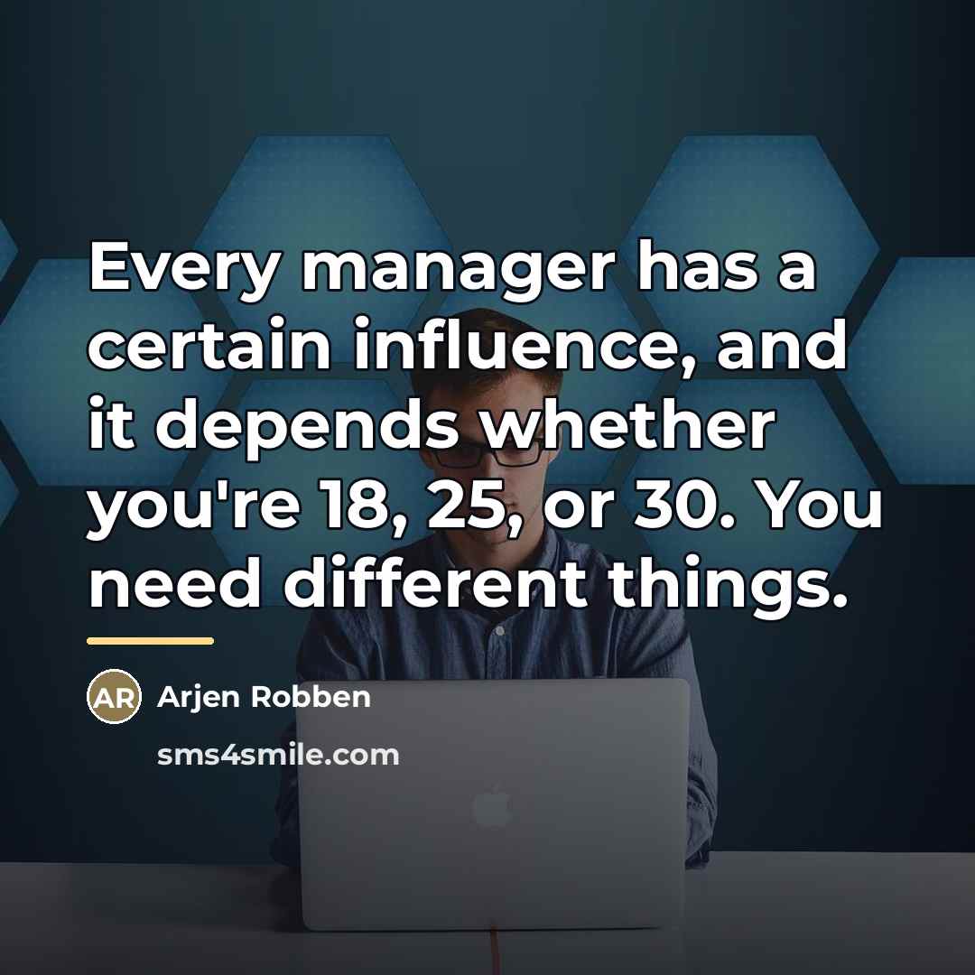 “Every manager has a certain influence, and it depends whether…” quote by Arjen Robben