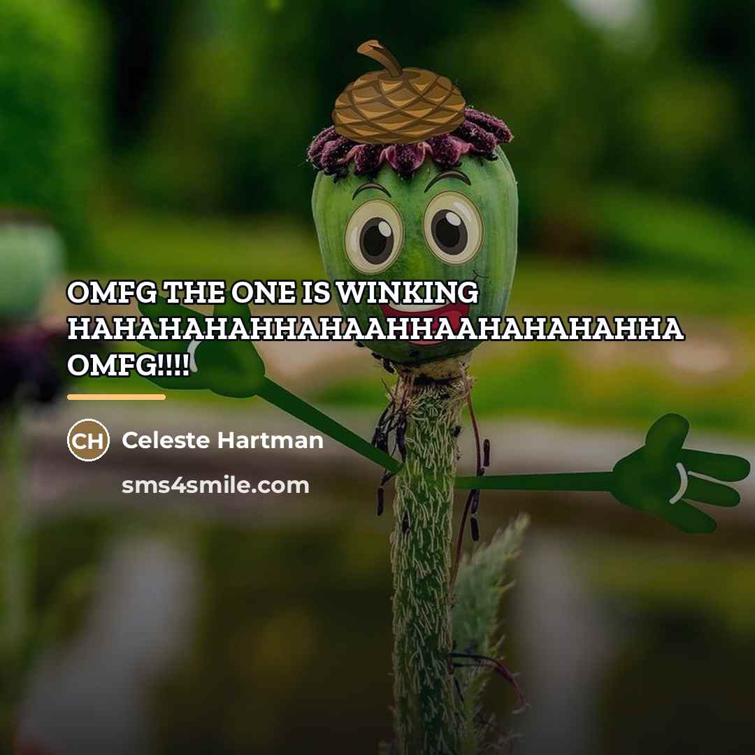 “OMFG THE ONE IS WINKING HAHAHAHAHHAHAAHHAAHAHAHAHHA OMFG!!!!…” quote by Celeste Hartman