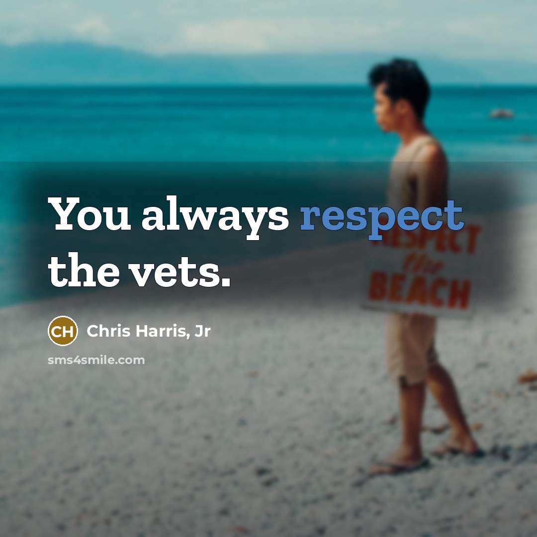 “You always respect the vets.…” quote by Chris Harris, Jr