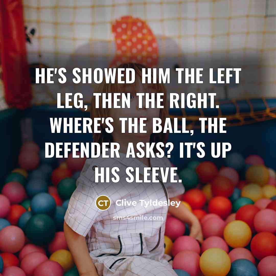“He's showed him the left leg, then the right. Where's…” quote by Clive Tyldesley