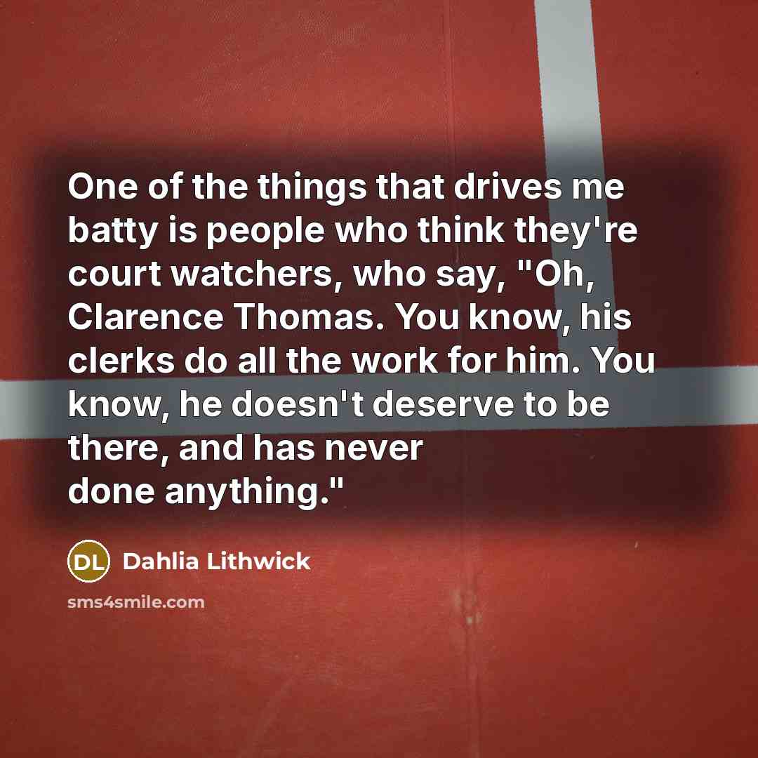“One of the things that drives me batty is people…” quote by Dahlia Lithwick