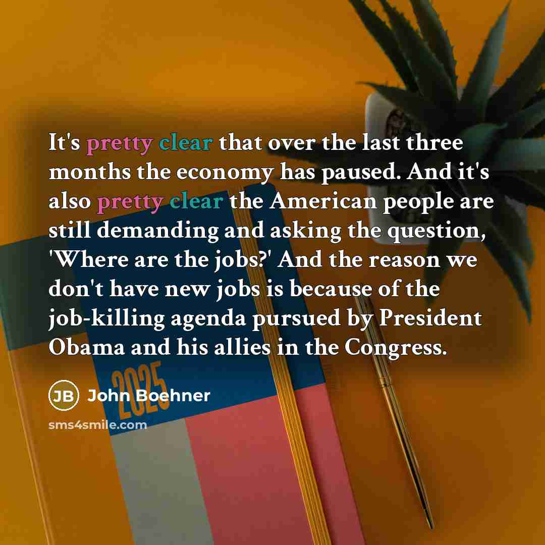 “It's pretty clear that over the last three months the…” quote by John Boehner