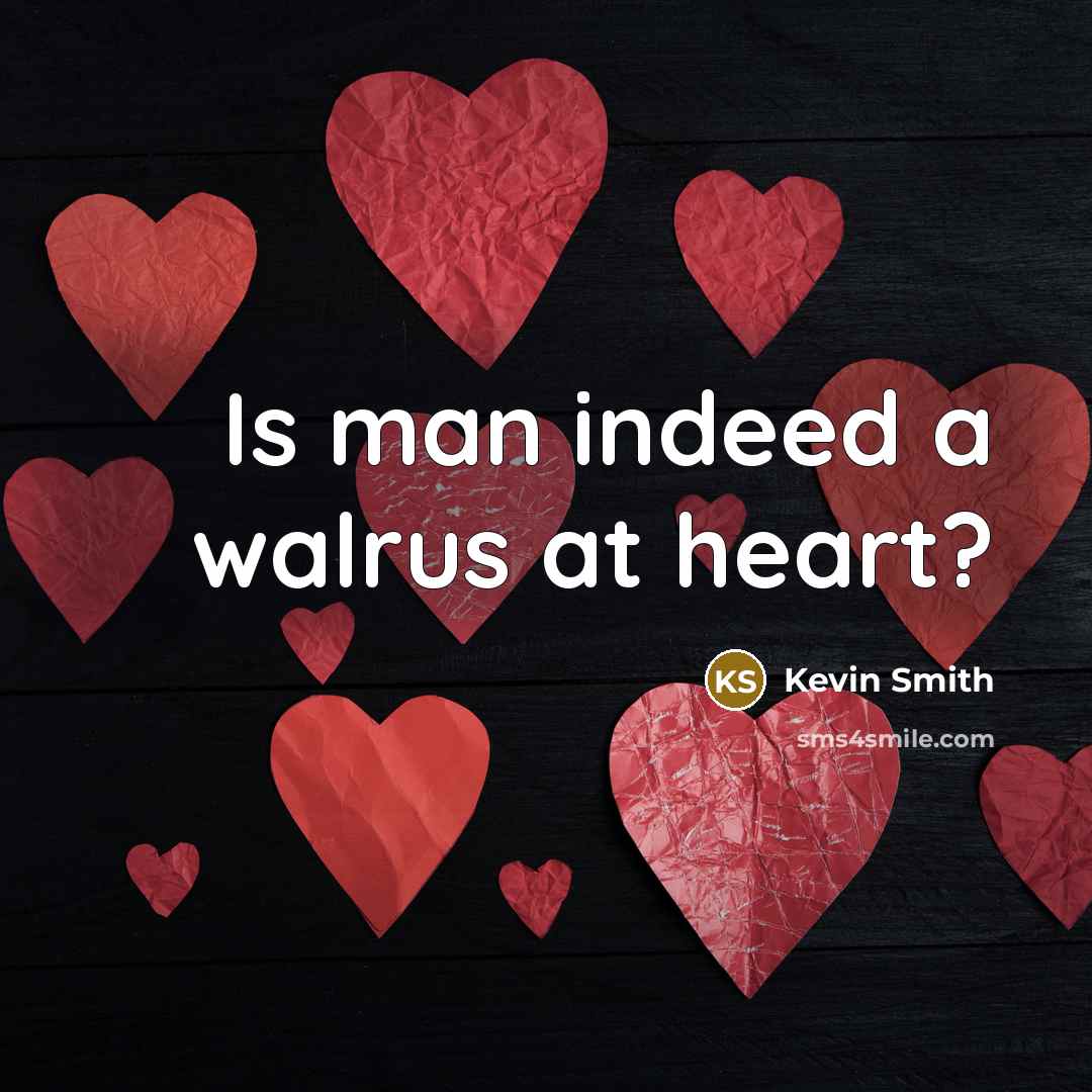 “Is man indeed a walrus at heart?…” quote by Kevin Smith