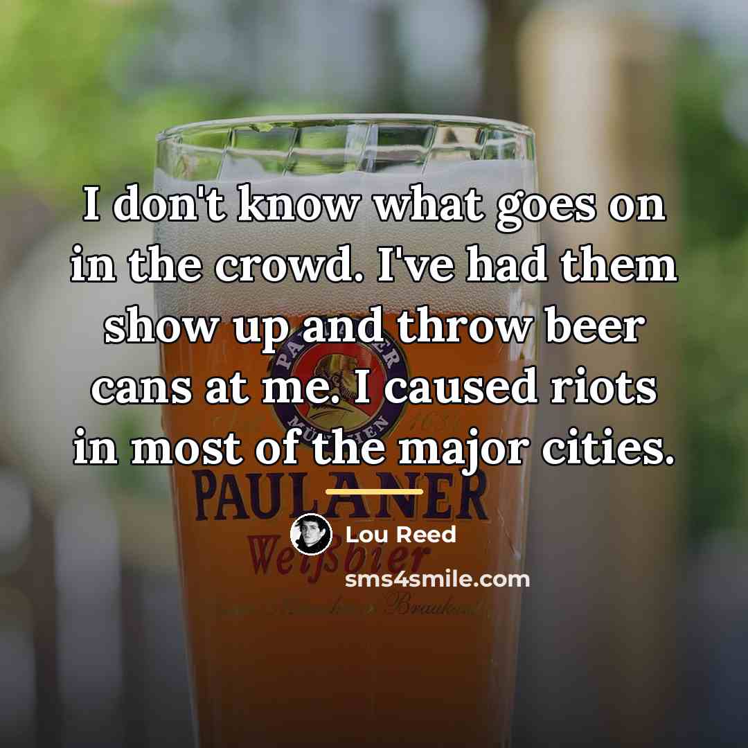 “I don't know what goes on in the crowd. I've…” quote by Lou Reed