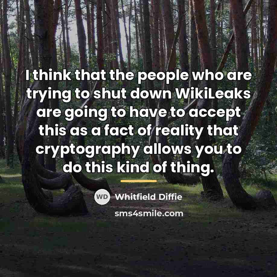 “I think that the people who are trying to shut…” quote by Whitfield Diffie