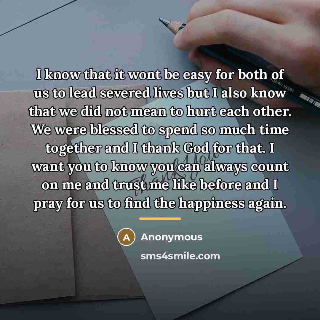 “I know that it wont be easy for both of…” quote by Anonymous