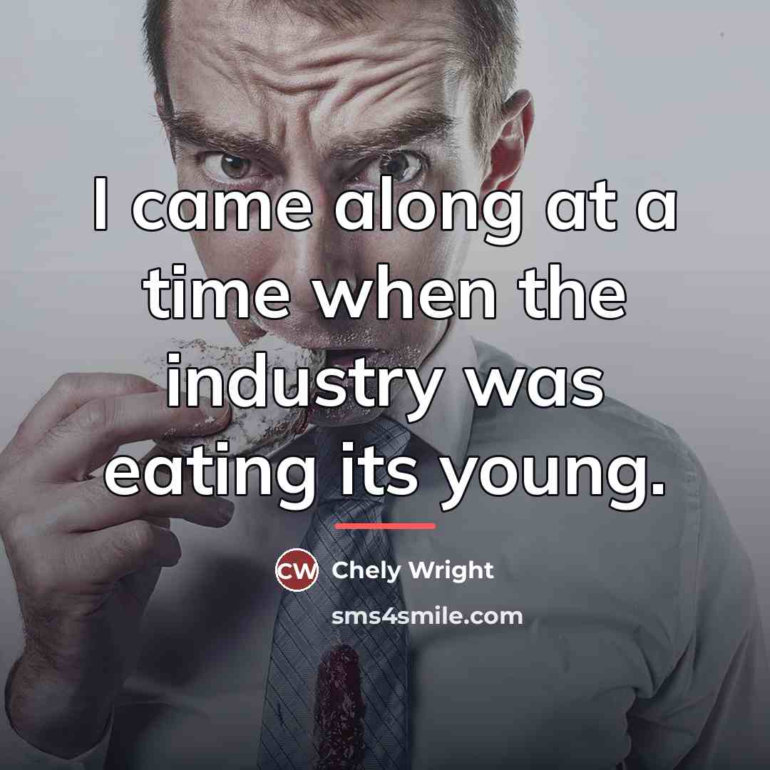 “I came along at a time when the industry was…” quote by Chely Wright