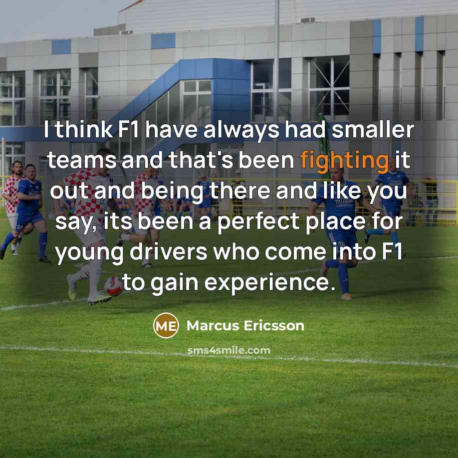 “I think F1 have always had smaller teams and that's…” quote by Marcus Ericsson