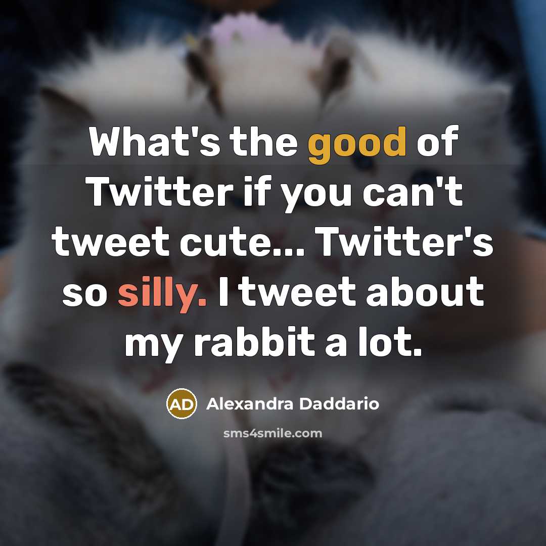 “What's the good of Twitter if you can't tweet cute...…” quote by Alexandra Daddario