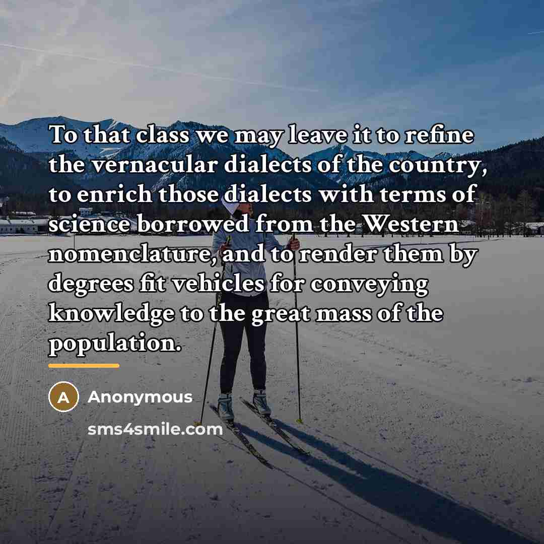 “To that class we may leave it to refine the…” quote by Anonymous
