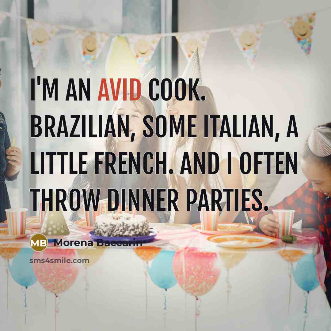 “I'm an avid cook. Brazilian, some Italian, a little French.…” quote by Morena Baccarin