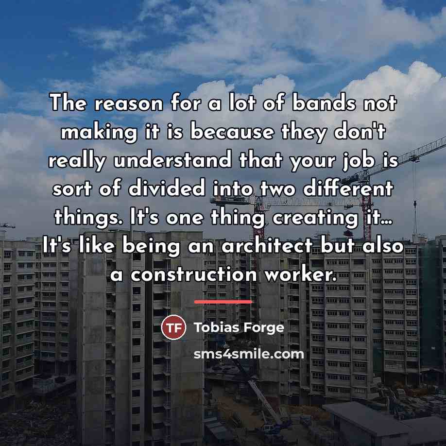 “The reason for a lot of bands not making it…” quote by Tobias Forge