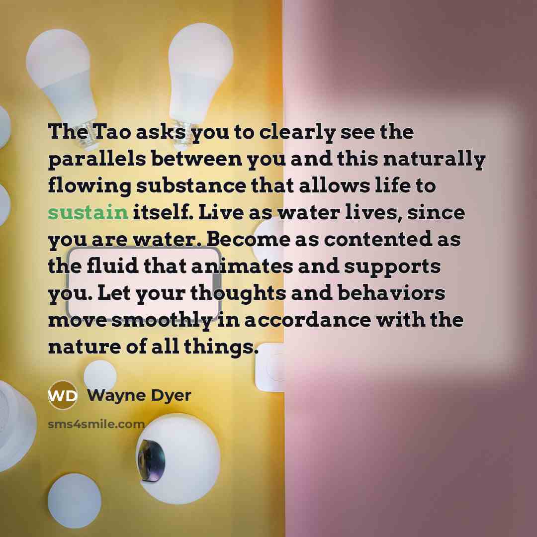 “The Tao asks you to clearly see the parallels between…” quote by Wayne Dyer