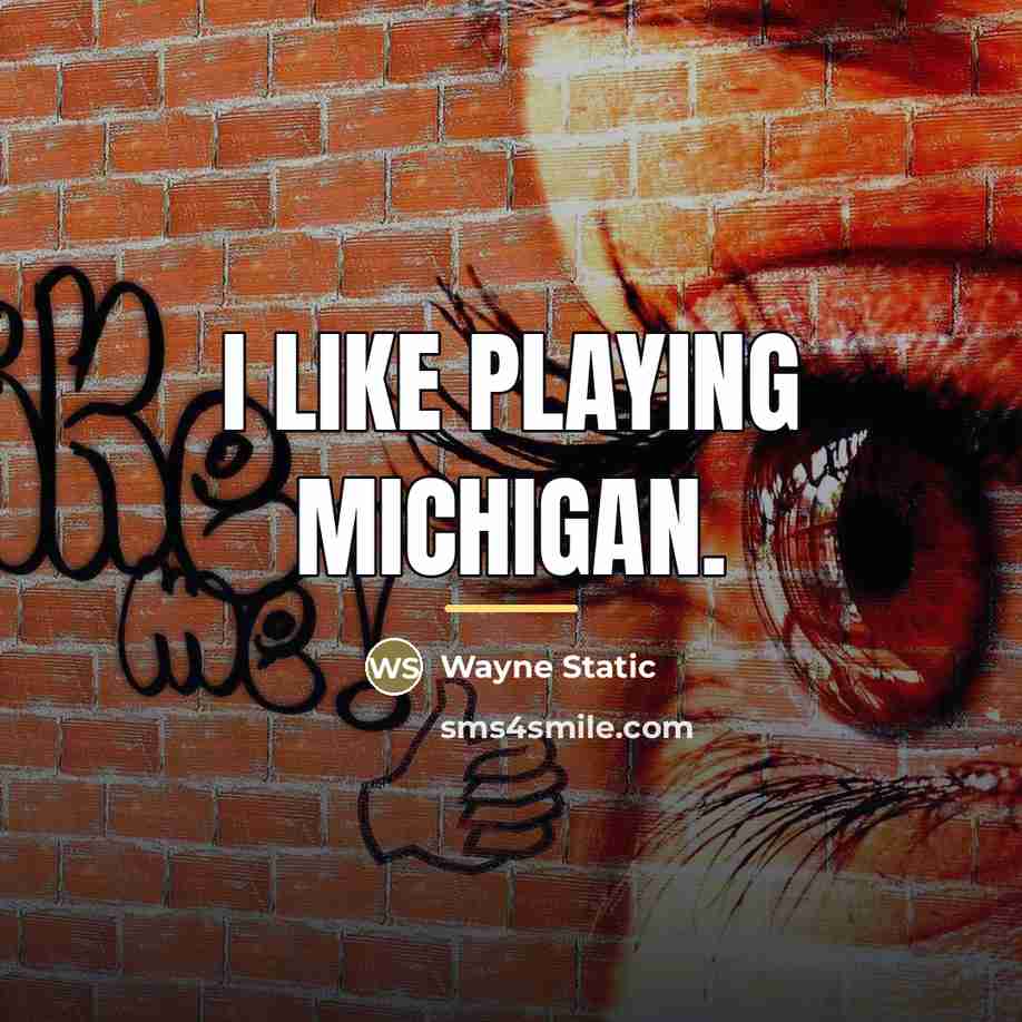 “I like playing Michigan.…” quote by Wayne Static