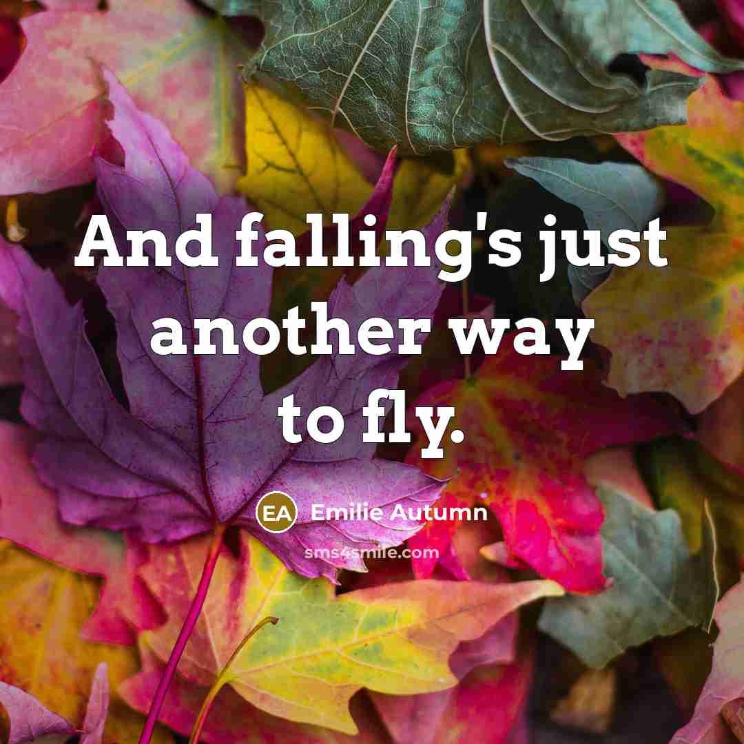 “And falling's just another way to fly.…” quote by Emilie Autumn