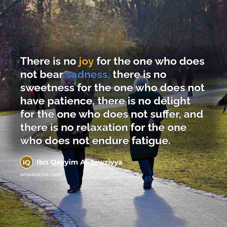 “There is no joy for the one who does not…” quote by Ibn Qayyim Al-Jawziyya