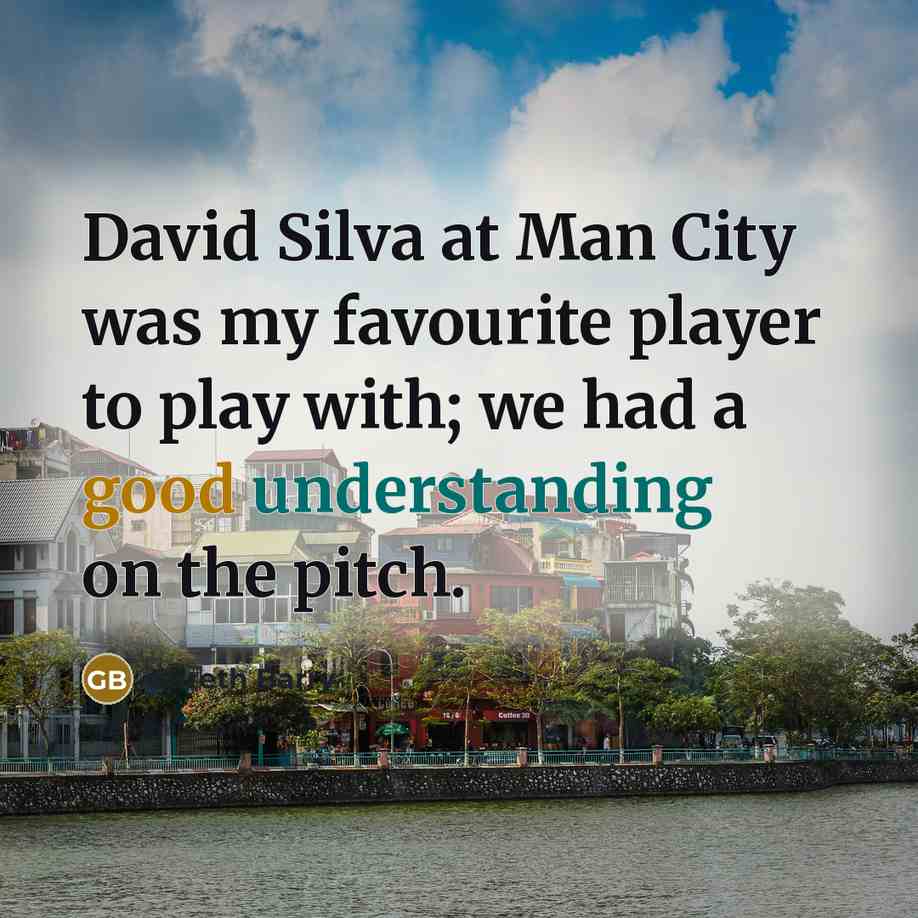 “David Silva at Man City was my favourite player to…” quote by Gareth Barry