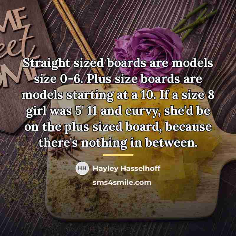 “Straight sized boards are models size 0-6. Plus size boards…” quote by Hayley Hasselhoff
