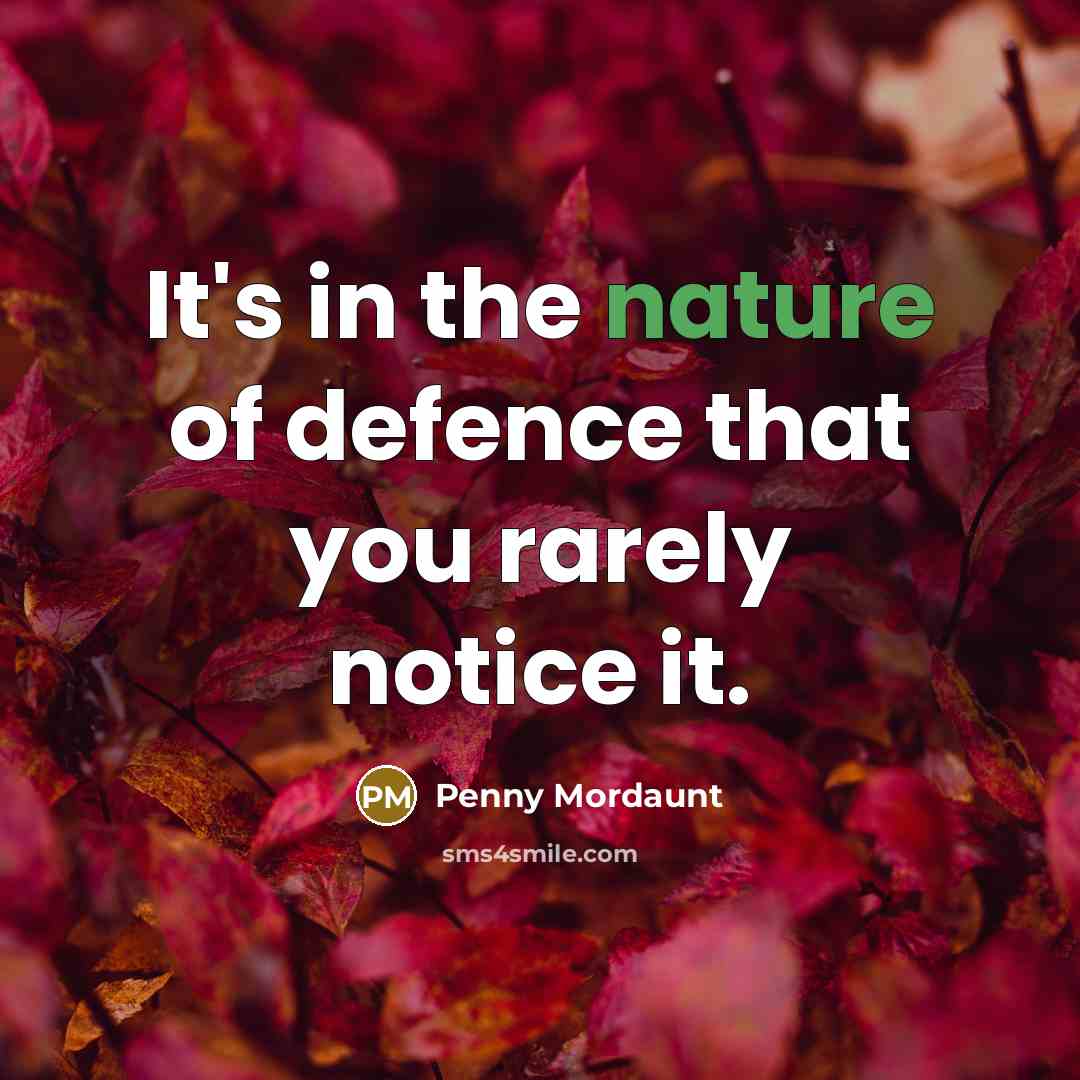“It's in the nature of defence that you rarely notice…” quote by Penny Mordaunt