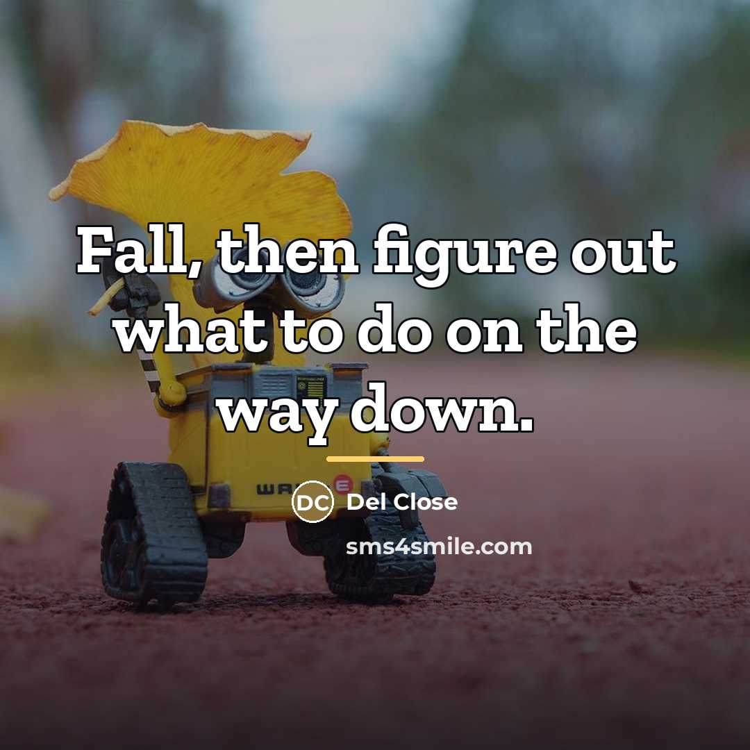 “Fall, then figure out what to do on the way…” quote by Del Close