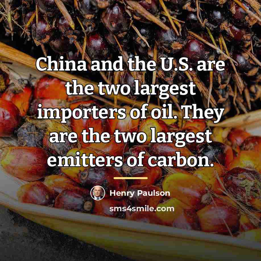 “China and the U.S. are the two largest importers of…” quote by Henry Paulson
