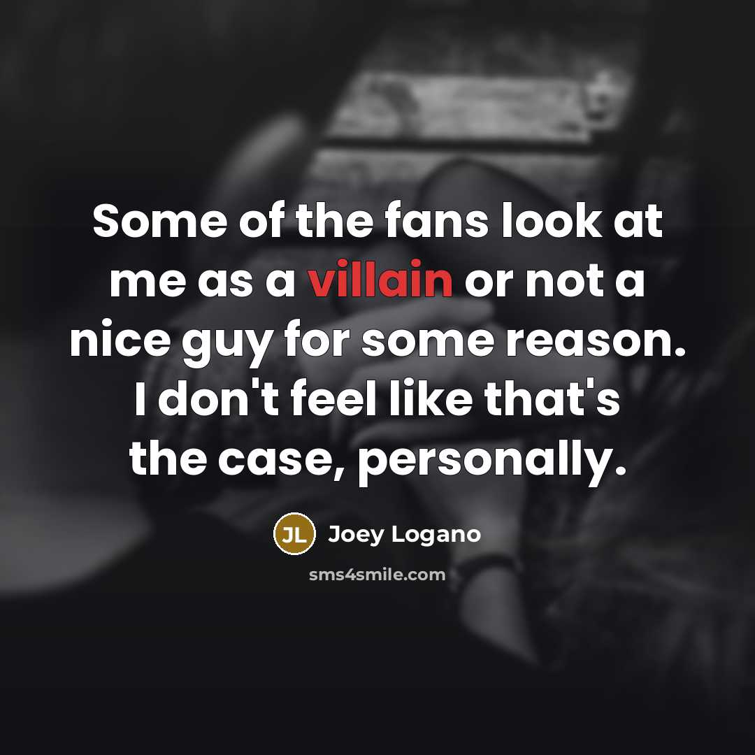 “Some of the fans look at me as a villain…” quote by Joey Logano