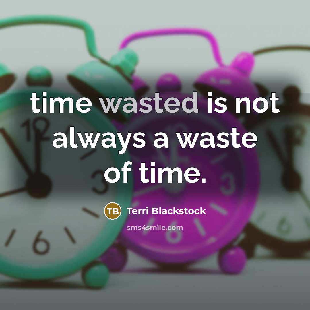 “time wasted is not always a waste of time.…” quote by Terri Blackstock