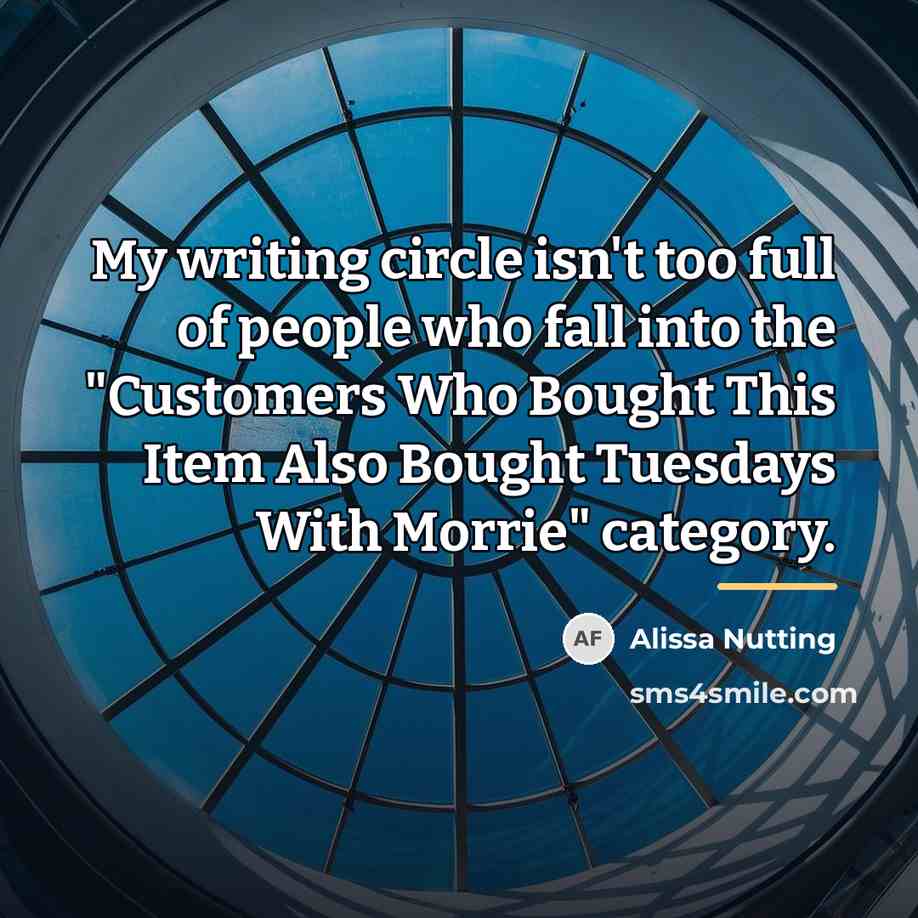 “My writing circle isn't too full of people who fall…” quote by Alissa Nutting
